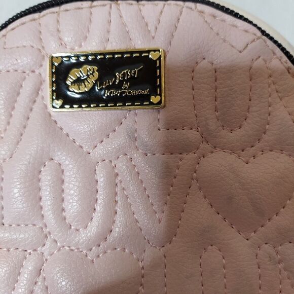 ‎Betsey Johnson quilted mini backpack pink black Lu Two - Picture 10 of 16